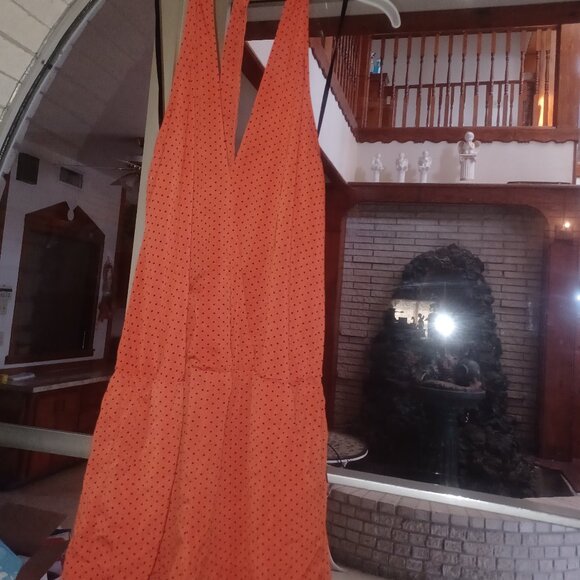 Frederick's Women's Summer Romper Shorts Med Rust & Black - Picture 1 of 7